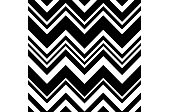 Black Zig Zag Line Pattern. Decorative Graphics