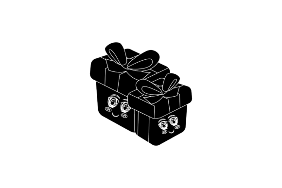 Christmas Decorative Cute Kawaii Black Graphics