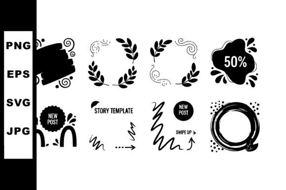 Decorative Black Ornamental Frames and D Graphics