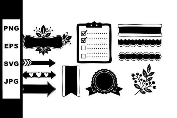 Decorative Black Vintage Style Labels Ch: Graphics and Illustrations for Crafters
