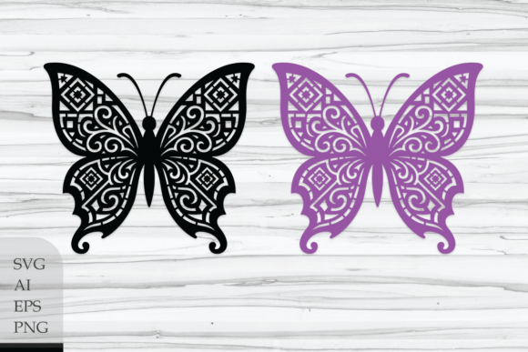 Decorative Butterfly Silhouette Graphics and Illustrations