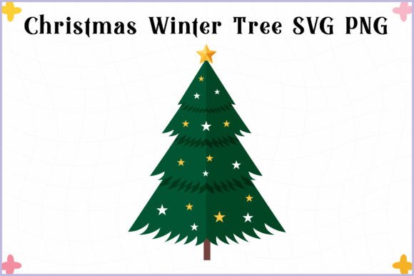 Decorative Christmas Tree SVG for Graphics & Illustrations