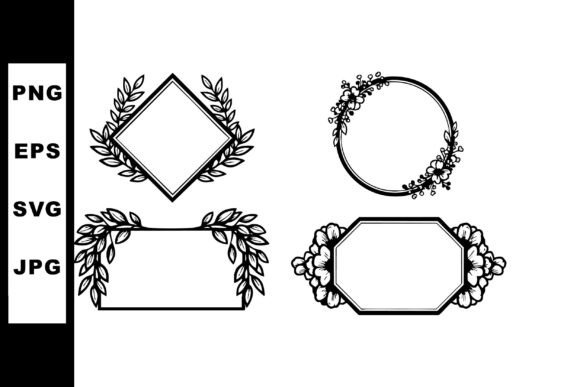 Decorative Floral Frames and Wreaths Vec