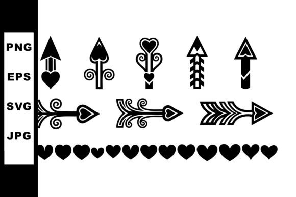 Decorative Heart Arrows Collection