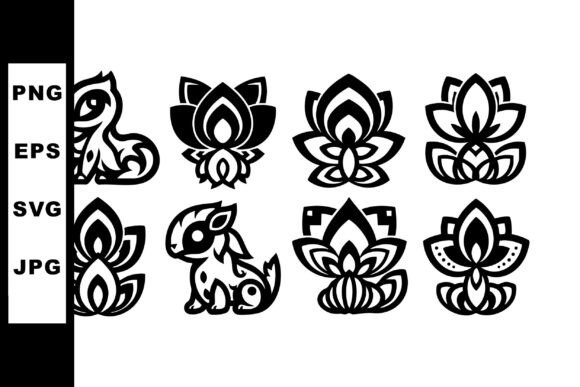 Decorative Indian-style Floral and Mythi Graphics