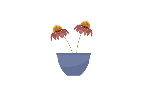 Decorative Plants Flat Image: Graphics for Creative Projects