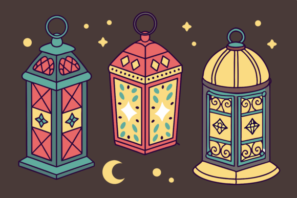 Decorative Ramadan Lanterns Graphics