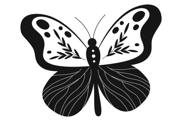 Decorative Winged Insect. Spring Beauty Graphics