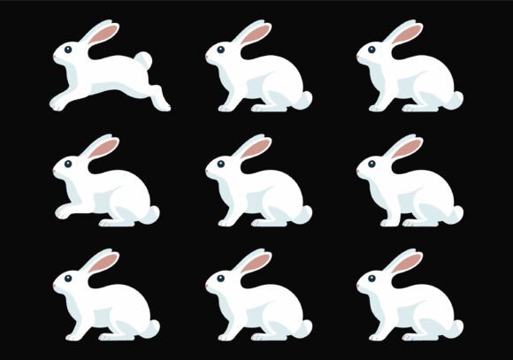 🐰🌸Easter Bunny Silhouette Graphics