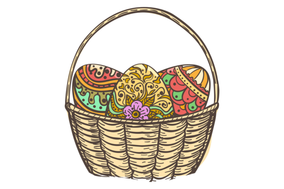 Egg Basket Vintage Drawing: Graphics for Local Branding
