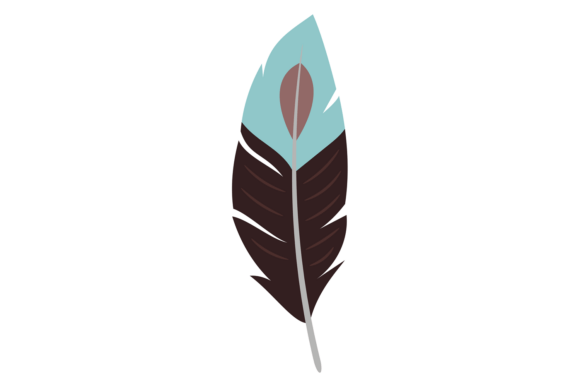 Ethnic Feather. Bird Element. Decorative Graphics
