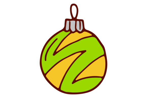 Green Decorative Ball. Christmas Glass S Graphics