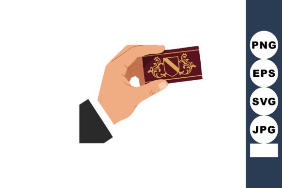 Hand Holding Decorative Burgundy Card Wi