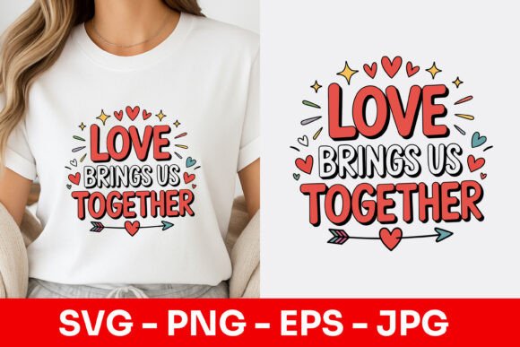 Love Brings Us Together Decorative SVG Graphics
