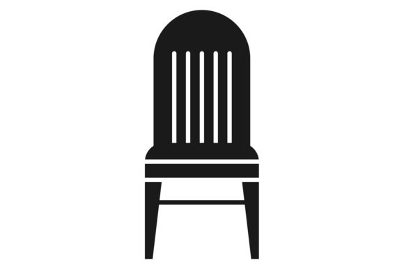 Table Chair Black Icon: Graphics for Creative Design