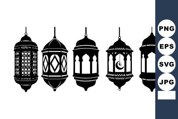 Traditional Decorative Lantern Silhouett Graphics