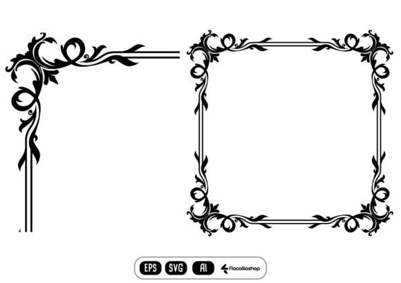 Victorian Frame, Decorative Flourish Graphics