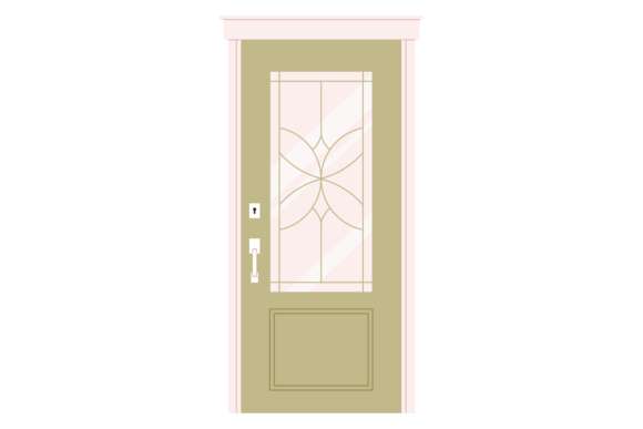 Vintage Doorway with Ornate Decorative G